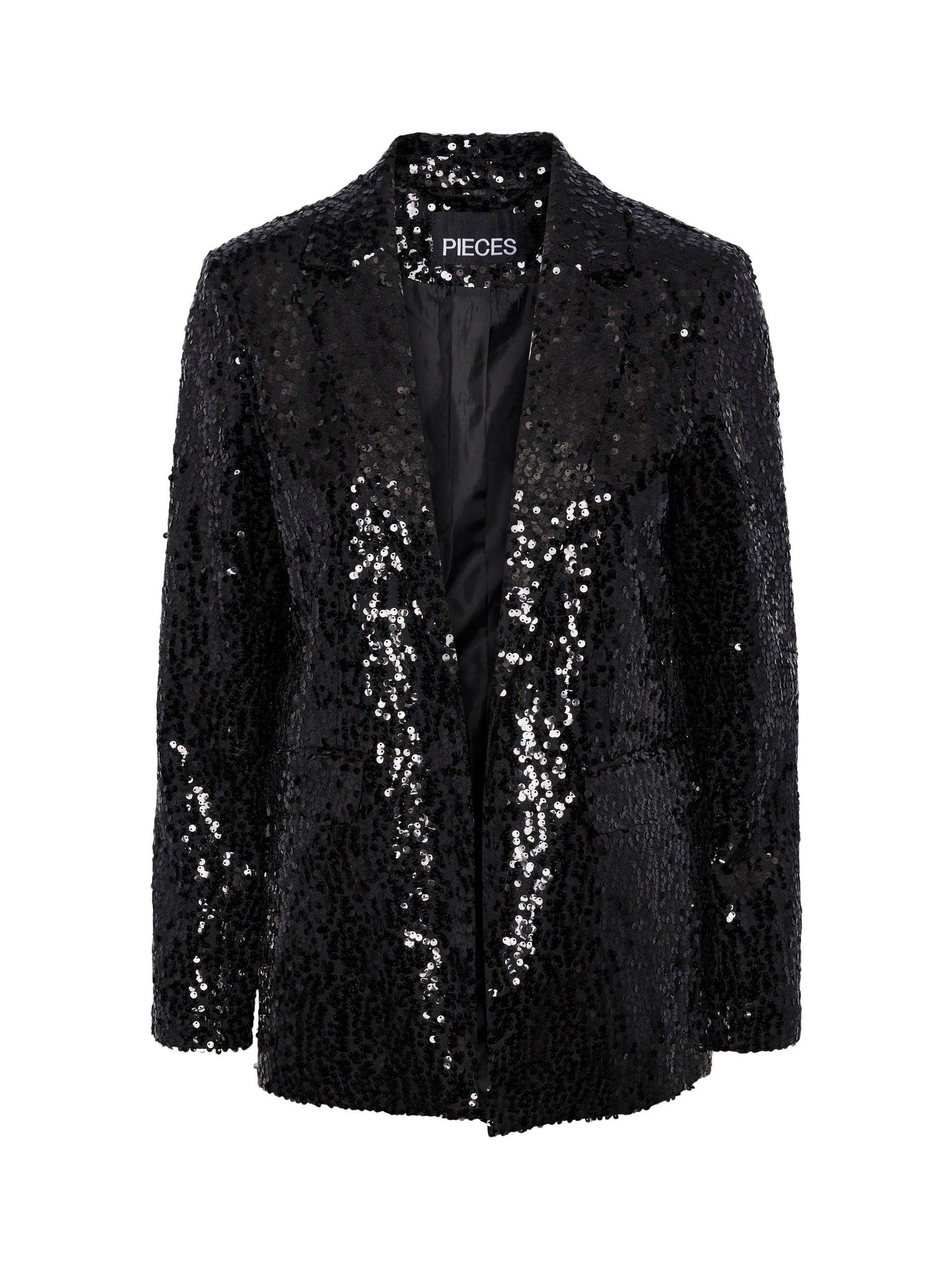 Buy PIECES Black Sequin Blazer from Next Luxembourg