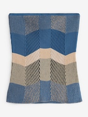 Blue and Neutral Stripe Rib Detail Bandeau Boobtube - Image 5 of 5