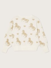 Monsoon Ivory Christmas Tree Knitted Jumper - Image 2 of 3