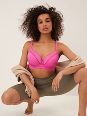 Bright Pink Active Sports High Impact Dry Tech Full Cup Wired Bra B-G - Image 2 of 10
