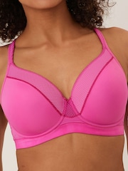 Bright Pink Active Sports High Impact Dry Tech Full Cup Wired Bra B-G - Image 6 of 10