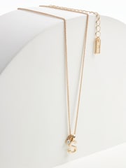 Gold Tone Initial Necklace - Image 3 of 5