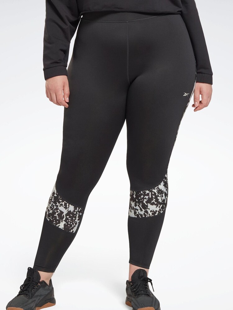 Reebok Plus Size Modern Safari Black Leggings - Image 1 of 6