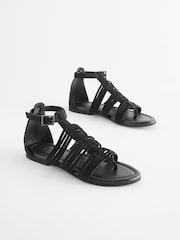 Schwarz - Forever Comfort® Boho-Römersandalen aus Leder - Bild 5 von 8