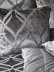 Soiree Grey Belfort Jacquard Cushion - Image 1 of 2