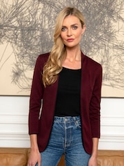 Hot Squash Green 3/4 Sleeve Stretch Blazer - Image 1 of 4