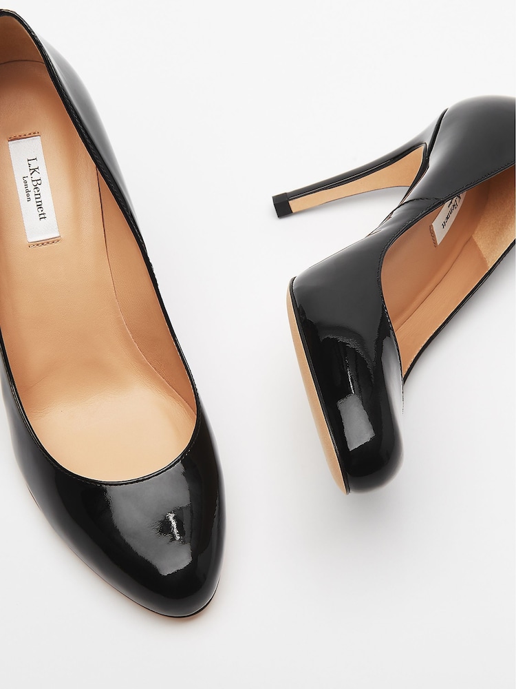 LK Bennett Black Stila Patent Courts - Image 4 of 4