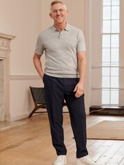 siva - Polo srajca iz merino volne standardnega kroja - Slika 2 iz 7