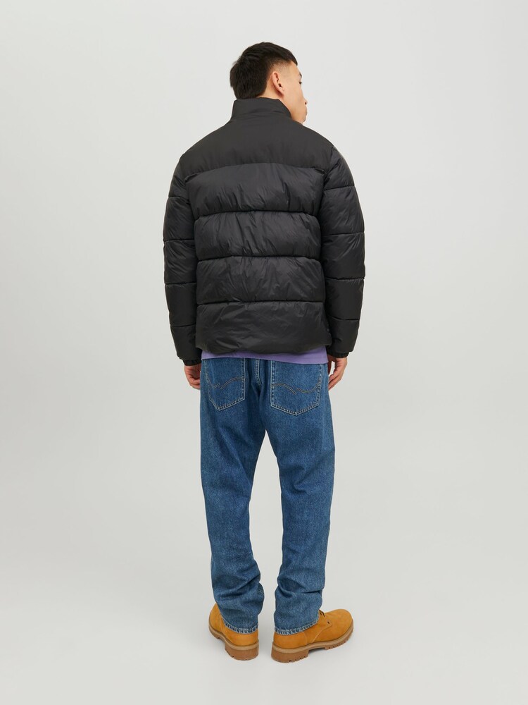 Черный - JACK & JONES стеганая куртка без воротника - Изображение 2 из 5