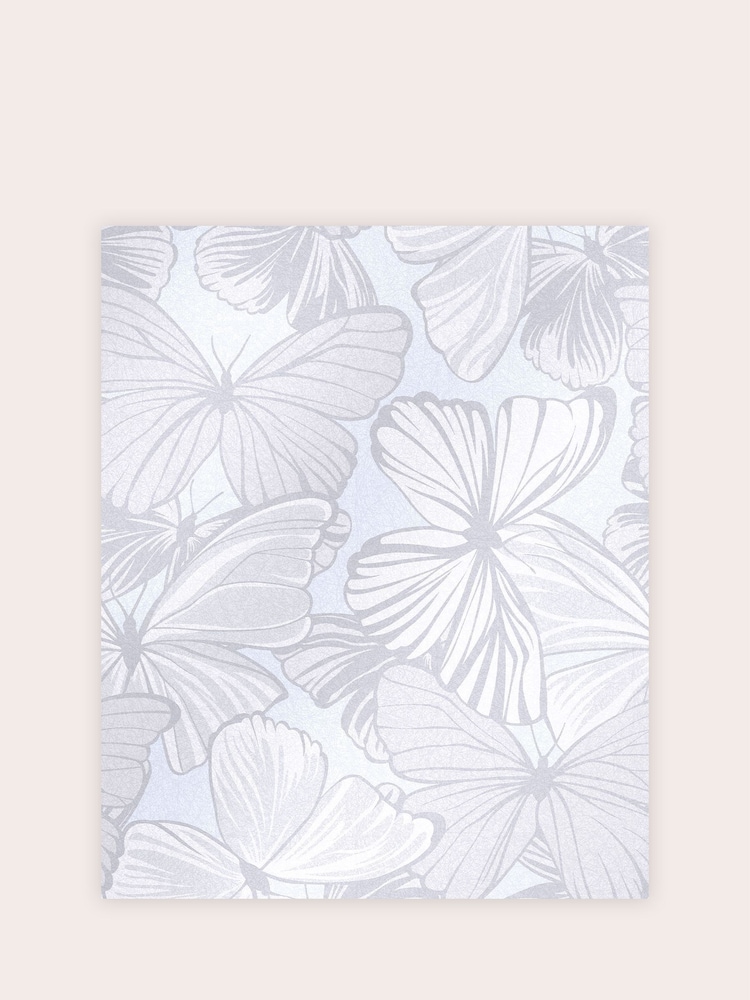 Laura Ashley Sugared Grey Butterfly Garden Wallpaper Sample - Image 2 of 2