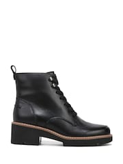 Naturalizer Dara Black Leather Ankle Boots - Image 1 of 7