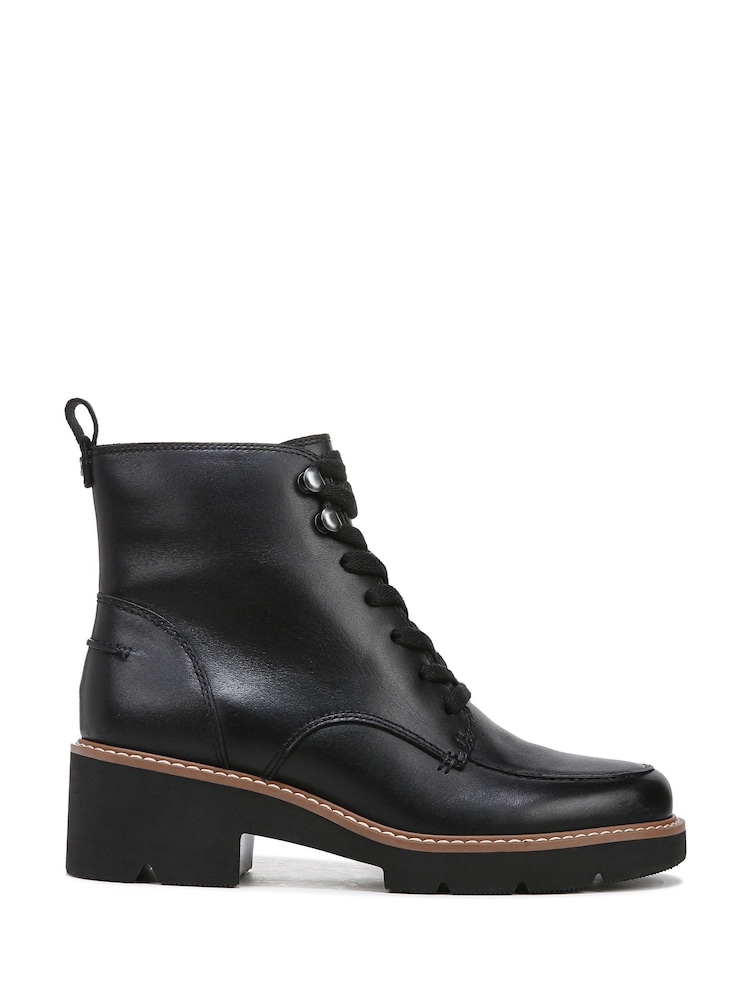 Naturalizer Dara Black Leather Ankle Boots - Image 1 of 7
