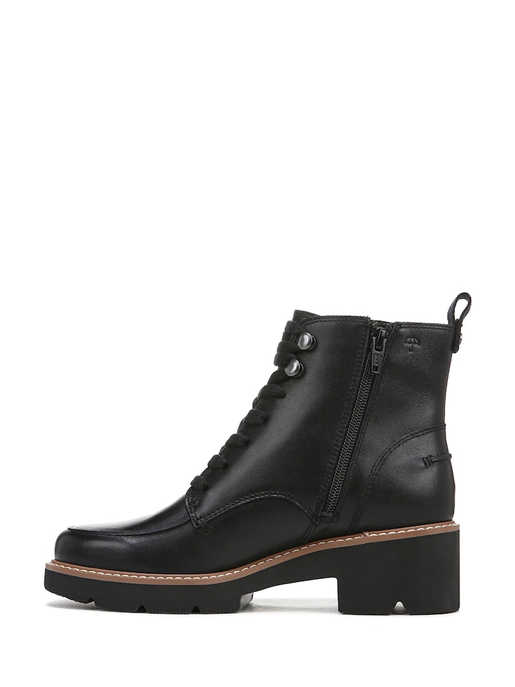 Naturalizer Dara Black Leather Ankle Boots - Image 2 of 7