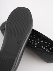 Matt Black School Bow Ballet Shoes - Image 5 of 5