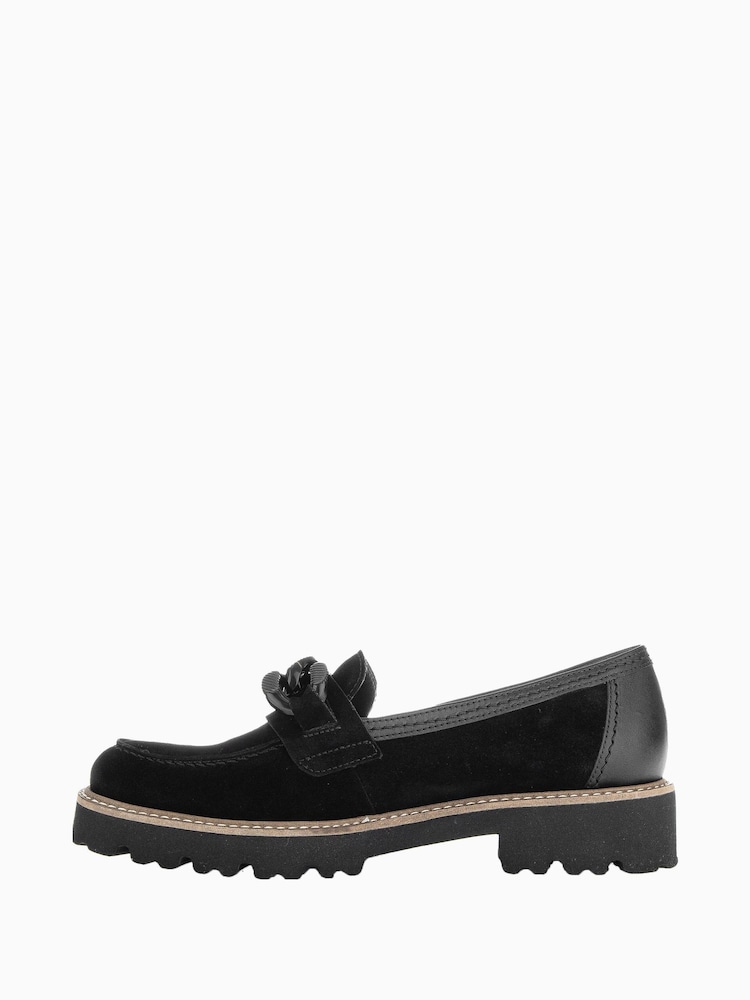 Gabor Squeeze Black Loafers - Image 2 of 5