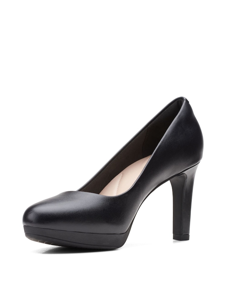Clarks Black Leather Ambyr Joy Shoes - Image 4 of 7