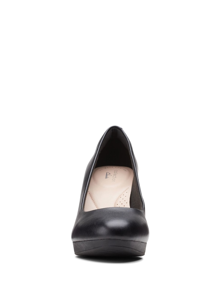 Clarks Black Leather Ambyr Joy Shoes - Image 5 of 7