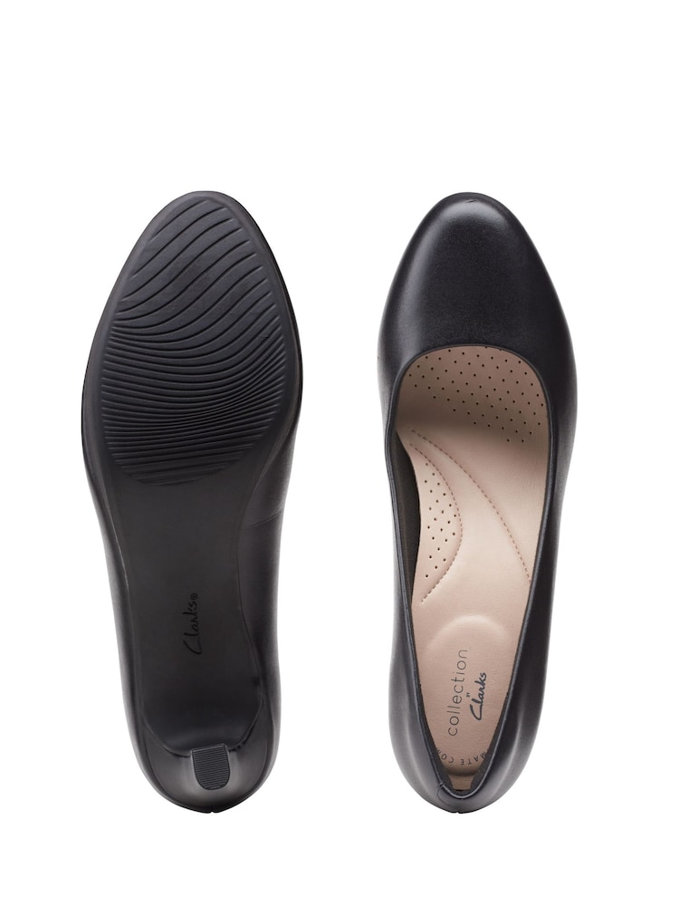 Clarks Black Leather Ambyr Joy Shoes - Image 7 of 7