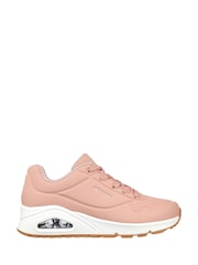 Skechers Light Pink Standard Fit Womens Uno Stand On Air Trainers - Image 1 of 5