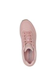 Skechers Light Pink Standard Fit Womens Uno Stand On Air Trainers - Image 4 of 5