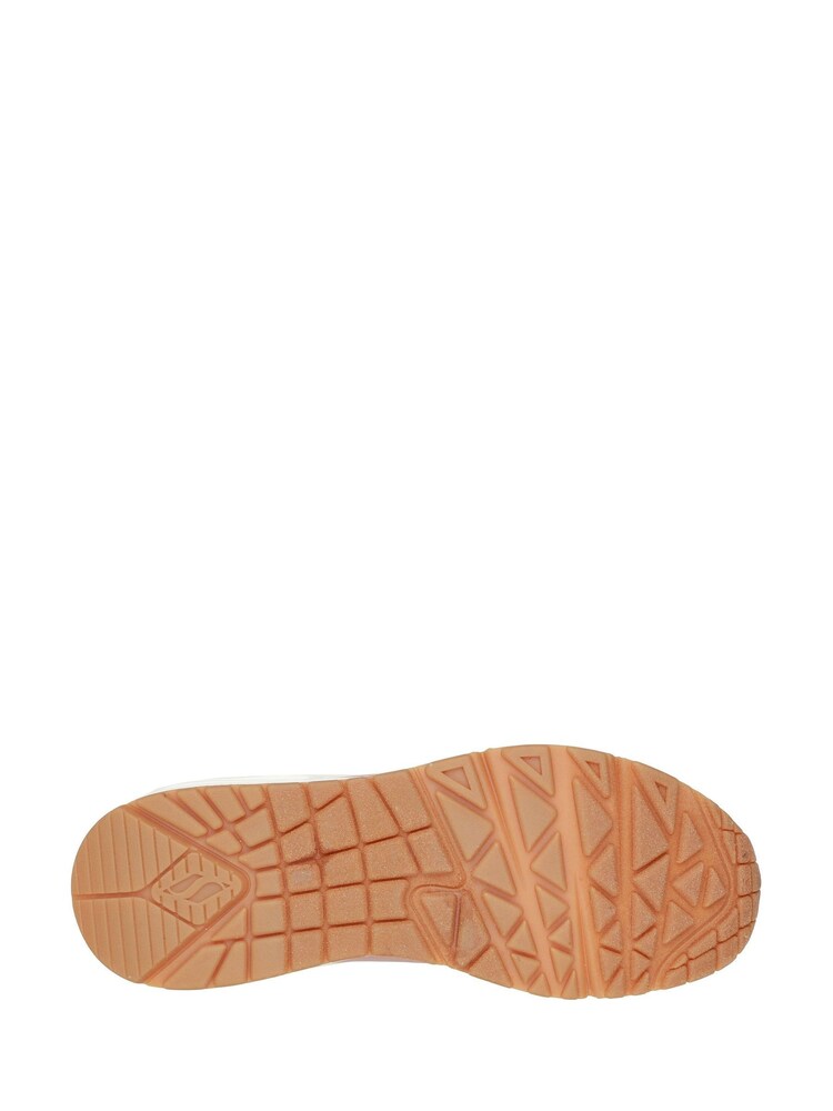 Skechers Light Pink Standard Fit Womens Uno Stand On Air Trainers - Image 5 of 5