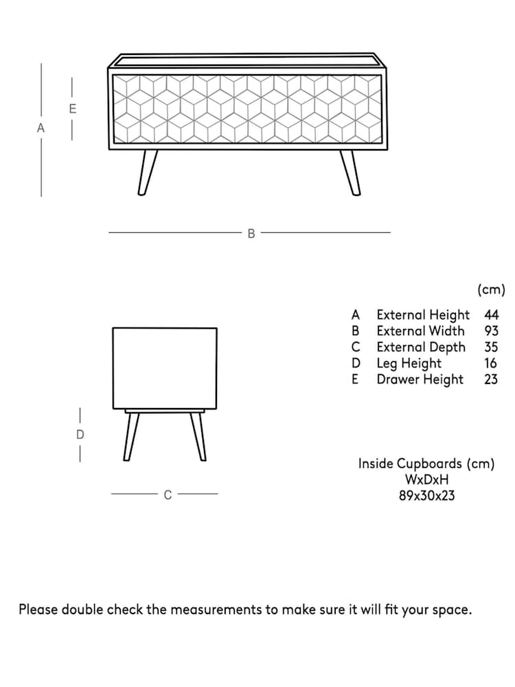 Swoon Dark Brown Terning TV Unit - Image 8 of 8