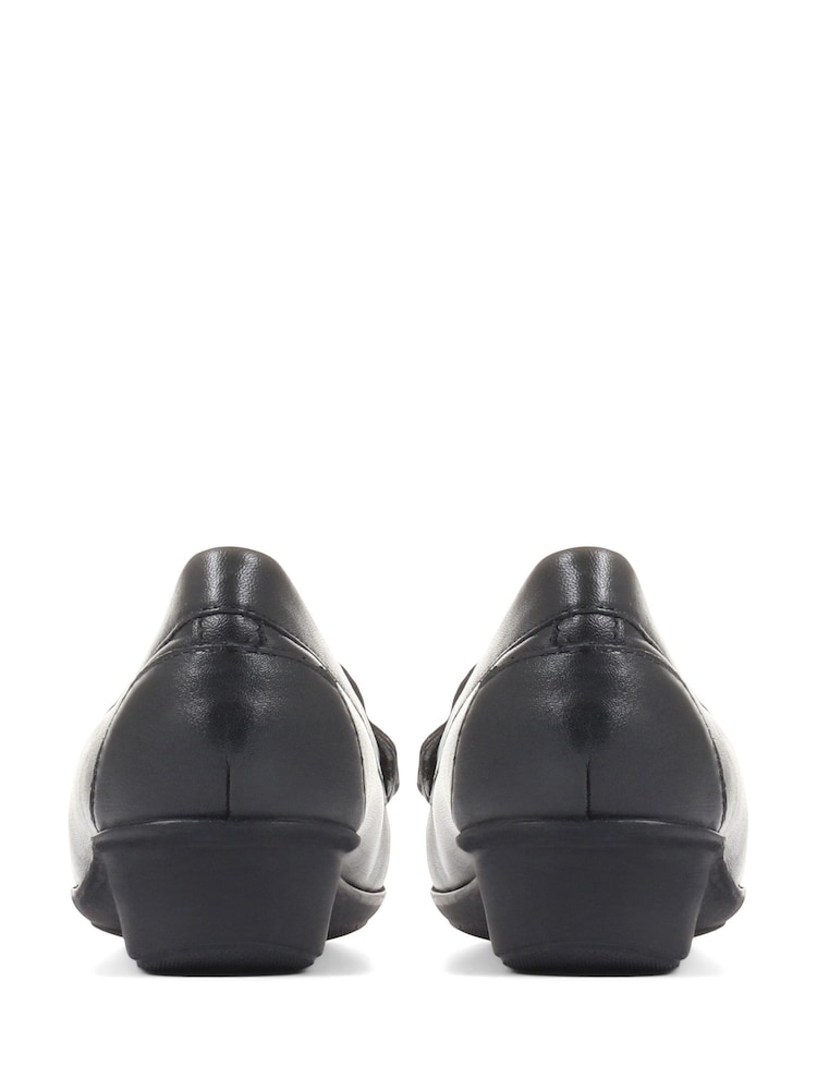 Pavers Casual Leather Black Moccasin Shoes - Image 3 of 5