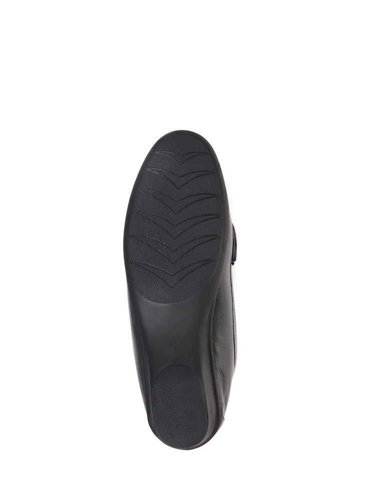 Pavers Casual Leather Black Moccasin Shoes - Image 5 of 5
