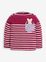 JoJo Maman Bébé Berry Mouse Pocket Breton Top - Image 5 of 7