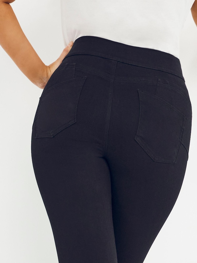 Simply Be Black Sculpting Bootcut Jeggings - Image 4 of 4