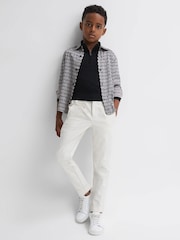 Reiss Black Mozart Monogram Button-Through Shirt - Image 3 of 6