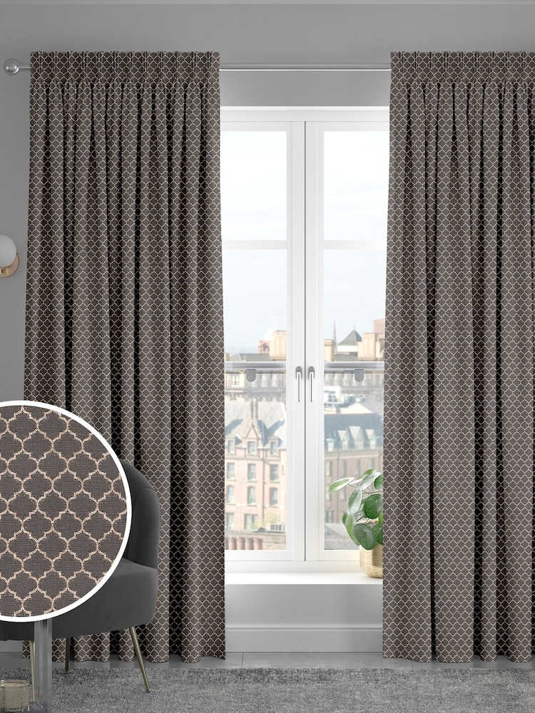Brown Bramhall Made To Measure Curtains - Image 1 of 9