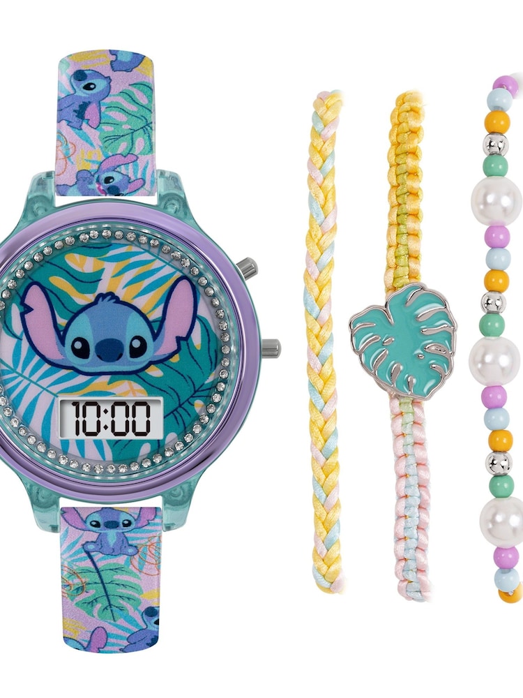 Peers Hardy Silver Tone Disney Lilo and Stitch Digital Watch and Bracelet Set - Image 2 of 8