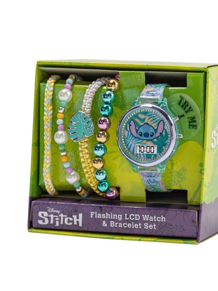 Peers Hardy Silver Tone Disney Lilo and Stitch Digital Watch and Bracelet Set - Image 8 of 8