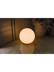 SolarCentre White Shape Sphere Outdoor Solar Light - Image 1 of 3