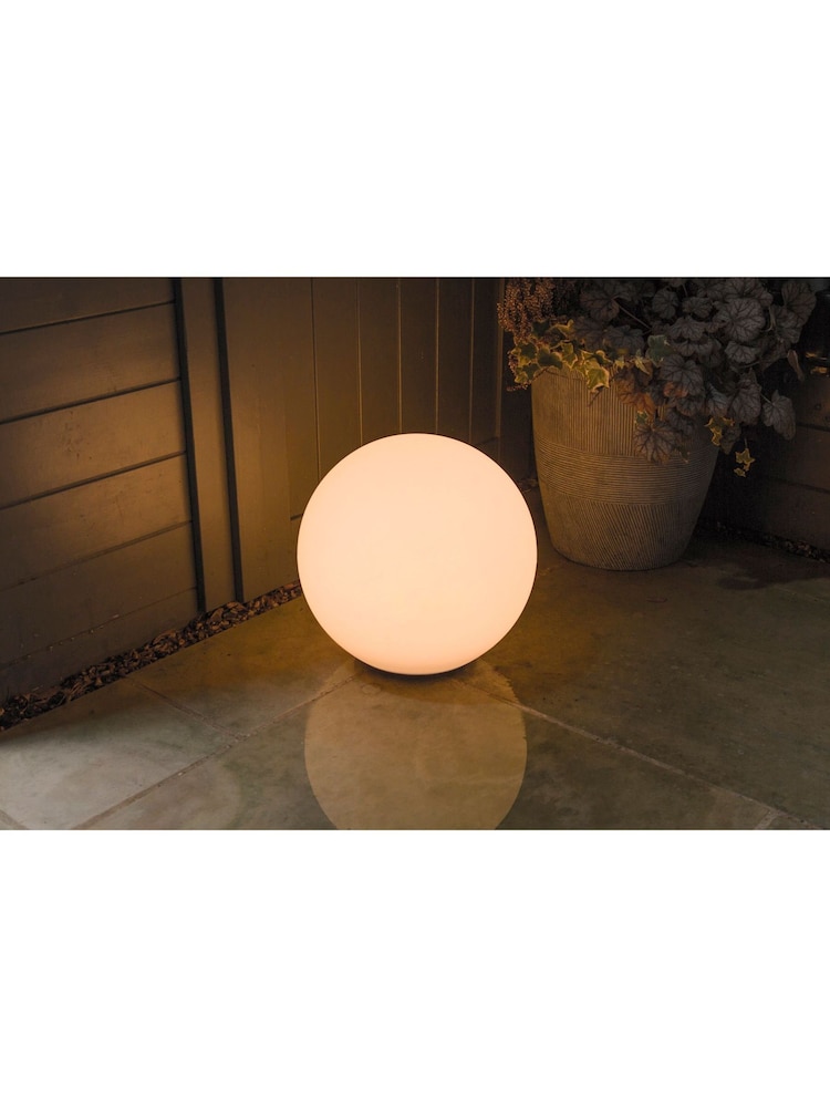 SolarCentre White Shape Sphere Outdoor Solar Light - Image 1 of 3