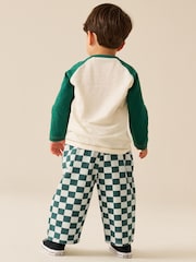 White/Green Checkerboard - ខោ​សម្រាប់​ទាញ​ចូល​ក្នុង​ធុង (3ខែ-7ឆ្នាំ) - រូបភាព 4 នៃ 9