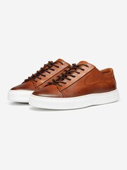 Oliver Sweeney Natural Sirolo Hand Antiqued Leather Lightweight Trainers - Image 3 of 5
