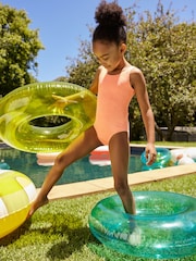 Orange Shell Textured Swimsuit (3-16yrs) - Image 2 of 7