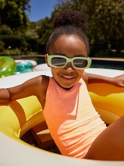 Orange Shell Textured Swimsuit (3-16yrs) - Image 4 of 7
