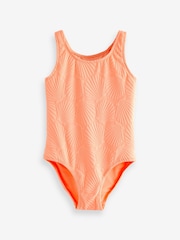 Orange Shell Textured Swimsuit (3-16yrs) - Image 5 of 7