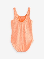 Orange Shell Textured Swimsuit (3-16yrs) - Image 6 of 7