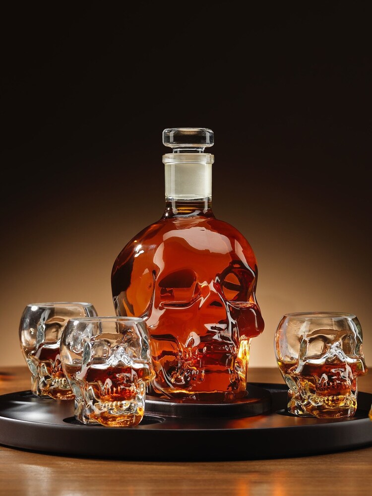 MenKind Skull Decanter With Glasses Set - Image 1 of 4