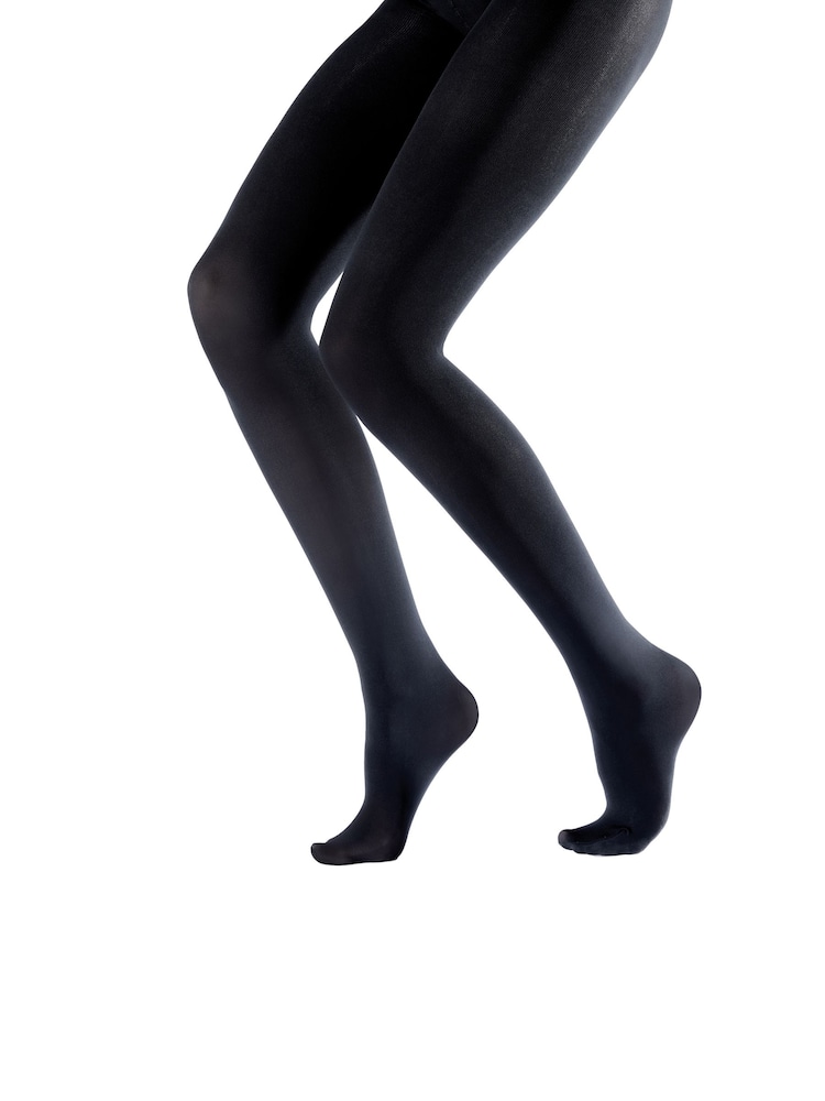 Pretty Polly 150 Denier Opaque Matt Black Tights 2 Pack - Image 1 of 1