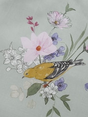 Catherine Lansfield Green Songbird Reversible Duvet Cover and Pillowcase Set - Image 4 of 4
