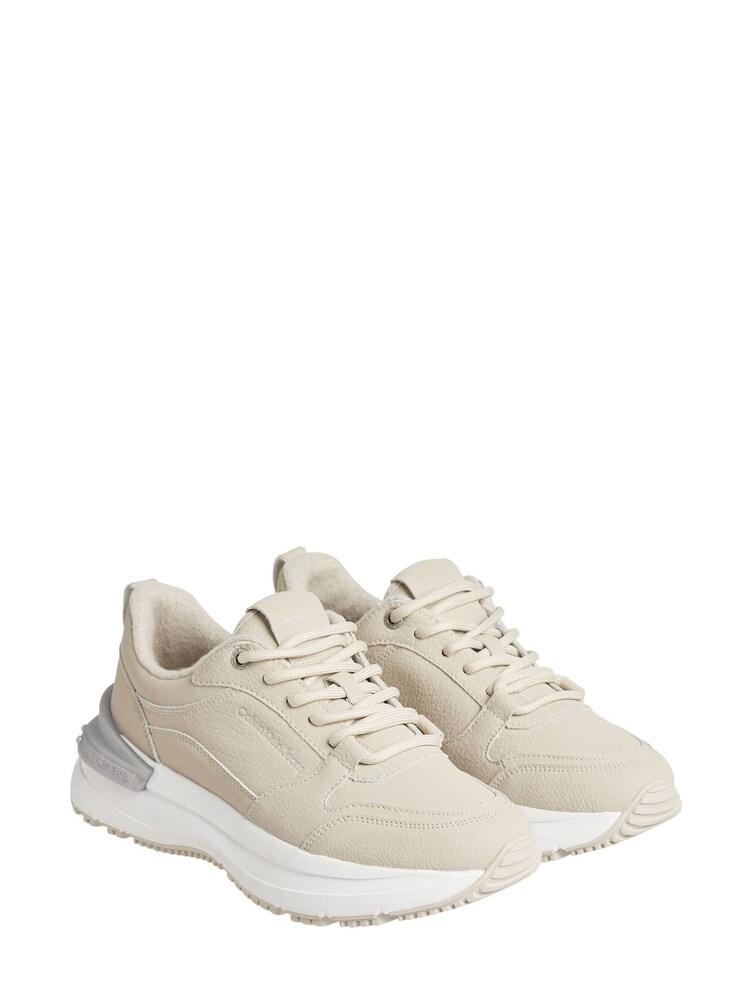 Calvin Klein Cream Chunky Running Trainers - Image 1 of 4
