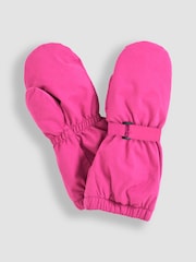 JoJo Maman Bébé Fushcia Pink Waterproof Fleece Lined Mittens - Image 1 of 3