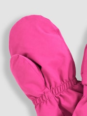 JoJo Maman Bébé Fushcia Pink Waterproof Fleece Lined Mittens - Image 3 of 3