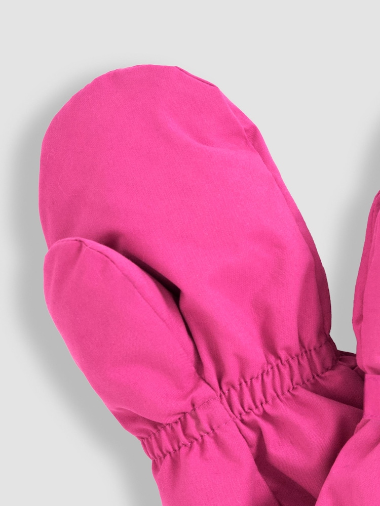 JoJo Maman Bébé Fushcia Pink Waterproof Fleece Lined Mittens - Image 3 of 3