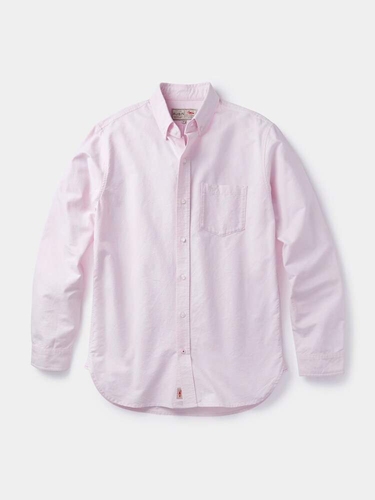 粉色 - Aubin Aldridge Oxford 排扣棉質裇衫 - 圖片 7/7